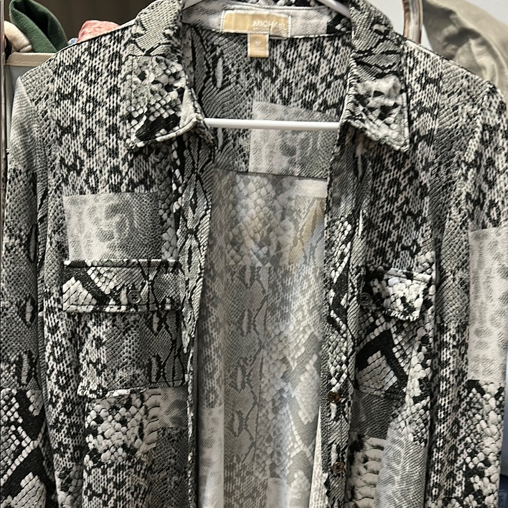 Michael Kors Monochrome Snakeskin Shirt